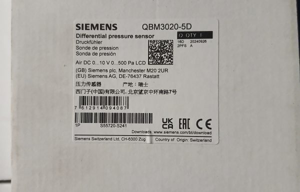 SİEMENS QBM3020-5D Fark basınç